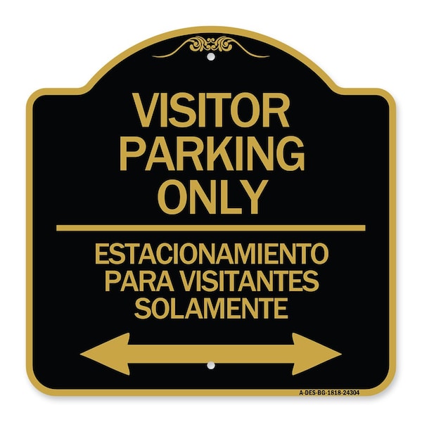 Signmission Bilingual Reserved Parking Visitor Parking Only Estacionamiento Para Visitantes, A-DES-BG-1818-24304 A-DES-BG-1818-24304 - main